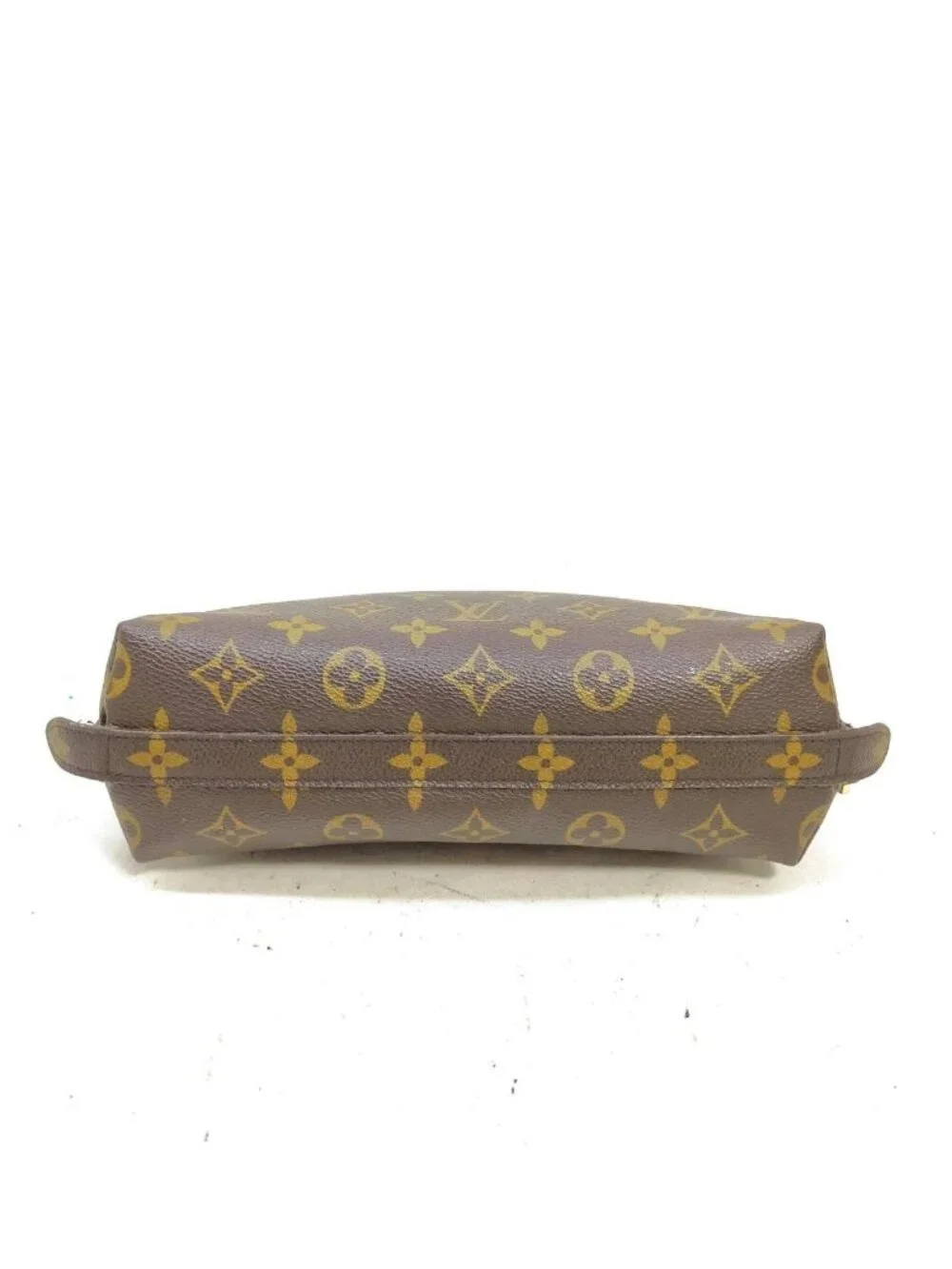 Authentic Louis Vuitton Monogram Demi Ronde Cosmetic Pouch Brown Canvas Luxury